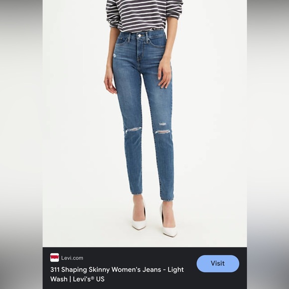 Levi’s 311 shaping skinny Jean medium wash - Picture 1 of 5